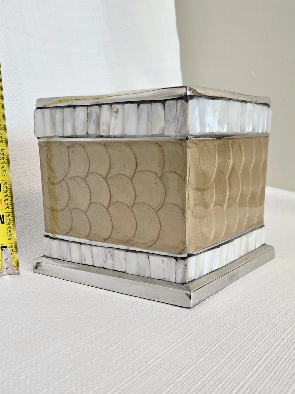 Julia Knight Tissue Box Cover Mother Of Pearl Sand Design 5
